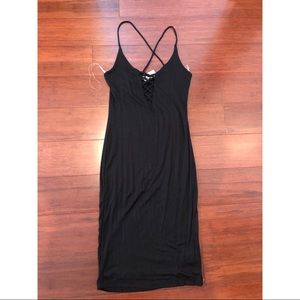 Black strappy dress